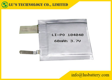 Piccoli Accumulatori liti-ione 3.7v 60mah della batteria pl104040 del polimero del litio di LP104040 3.7V 60mah per il sistema di tracciamento
