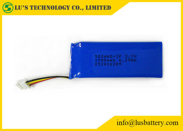 Batteria al litio ricaricabile leggera della batteria 2P 3.7V 1700mah del polimero del litio LP502460