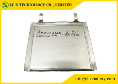 Accumulatore litio-ione flessibile della batteria CP265045 di 3.0V 1250mAh LiMnO2