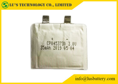 Batteria al litio della batteria ultra sottile di CP0453730 35mah 3V piccola per le etichette