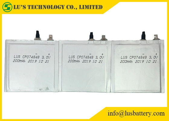 Batterie 200mah LiMnO2 del litio Limno2 di CP074848 3.0V per la carta di identità