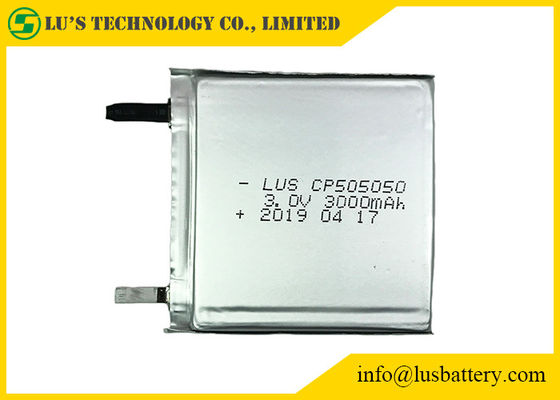 3,0 cellula eliminabile del sacchetto della batteria sottile di V CP505050 3000mah Limno2