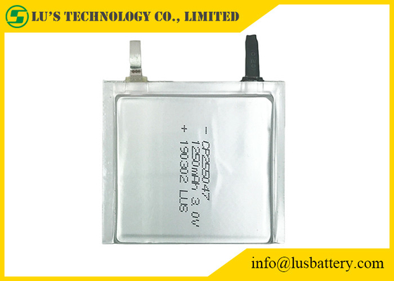 manganese ultra sottile del litio della batteria CP255047 RFID del bordo del PWB di 3v 1250mah