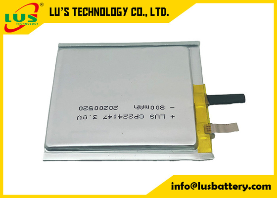 La batteria ultra sottile 3V 800mAh delle cellule 3V CP224147 di LiMnO2 RFID si è specializzata