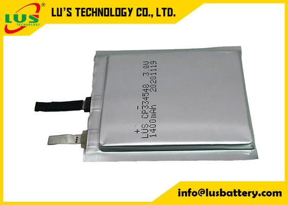 Serie non ricaricabile della batteria 3V CP334547 Limno2 del polimero del litio di LP334548 1400mah