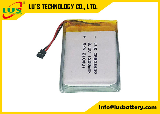 Cellula molle ultrasottile del sacchetto del litio della batteria 1200mah del litio primario di CP502440 3.0V