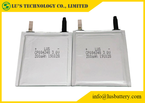 Batteria 3.0v 200mah CP084248 del manganese del litio di imballaggio flessibile per l'etichetta astuta monitorabile