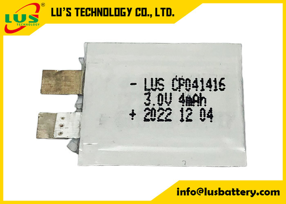 Limno2 spessore sottile di carta ultra sottile 0.4mm della batteria della batteria CP041416 3v 4mah