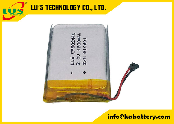 Cellula molle ultrasottile del sacchetto del litio della batteria al litio primaria 1200mah CP502440 di CP502440 3.0V