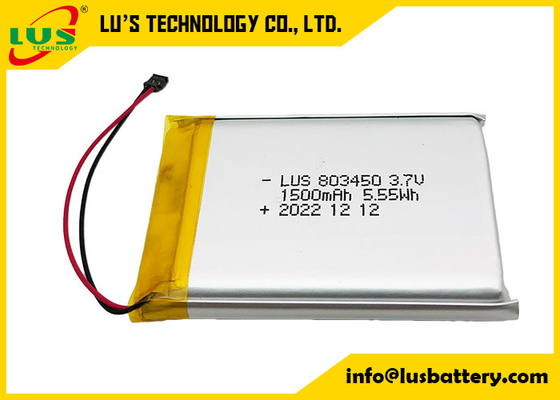 Batteria al litio ricaricabile LP903450 3.7V 1500mAh del polimero rettangolare