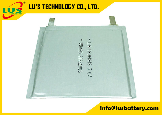 CP104848 3.0V 400mAh Limno2 Ultra Thin Non ricaricabile Soft Li-Mno2 Flat Lithium Battery 104848