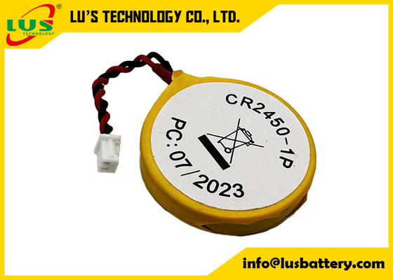 Equivale di alta capacità di IEC CR2450 CMOS batteria CR 2450 BIOS Button Cell con cavo e connettore per PCB
