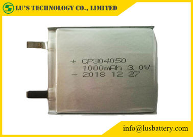 Cellula eliminabile ultra sottile del sacchetto delle batterie CP304050 3.0V 1000mAh