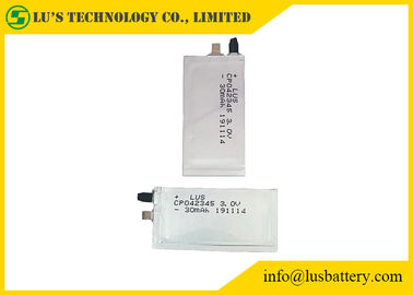 Cellula ultra sottile della batteria di pile 3.0V 30mAh del litio CP042345 per le batterie al litio 3.0v CP042345 30mah di Smart Card