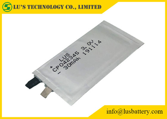 Batteria prismatica non ricaricabile Limno2 CP042345 di 3.0V 30mAh per la chiave