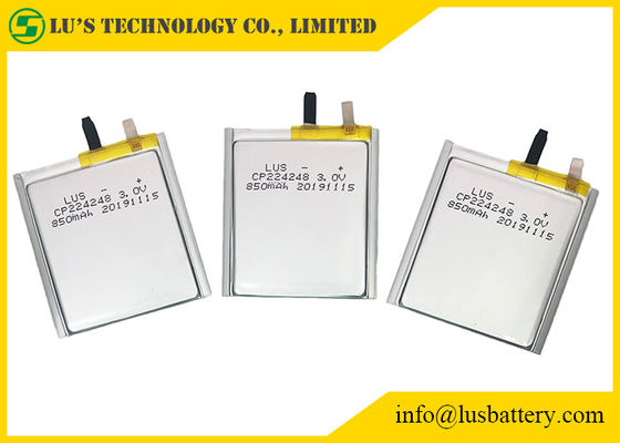 Cp224248 3.0V 850 MAH Soft Pack Lithium Battery per il sistema di tracciamento