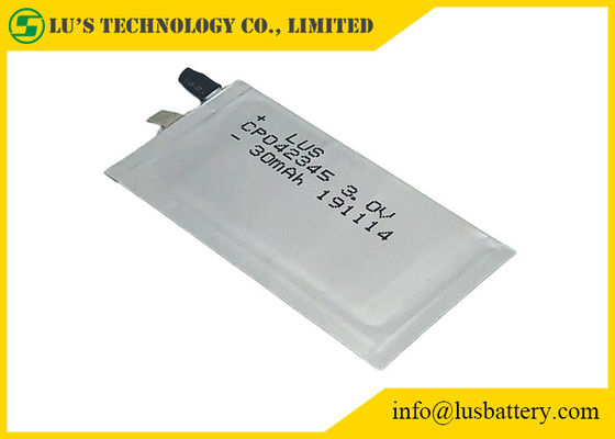 3.0V Limno2 batteria prismatica ultra sottile 30mAh CP042345 per la chiave