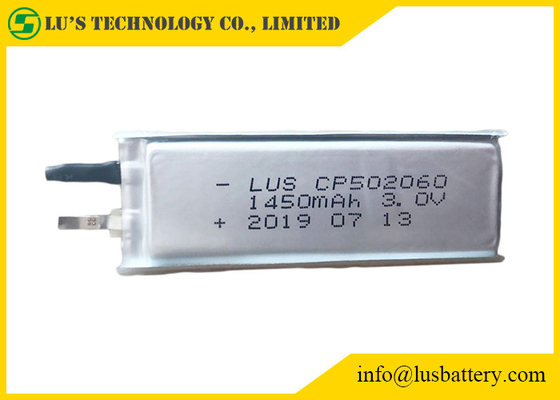 HRL che ricopre Limno2 batteria al litio ultra sottile CP502060 3V 1450mAh