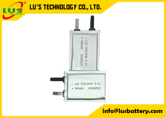 rivestimento dei terminali fili della batteria CP203040 del polimero del litio di 3v 340mah RFID HRL