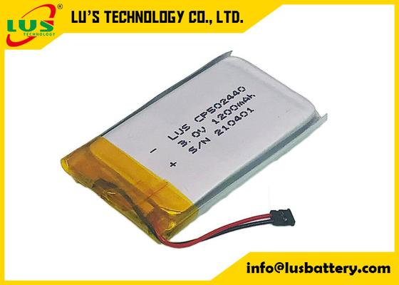 Batterie ultrasottili delle cellule 1200mah Li MnO2 del sacchetto del litio di CP502440 3.0V