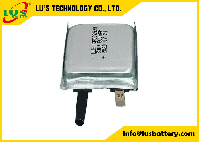 Limno2 litio piano ultra sottile Ion Battery Non Rechargeable Type della batteria CP502530 3V 800mAh