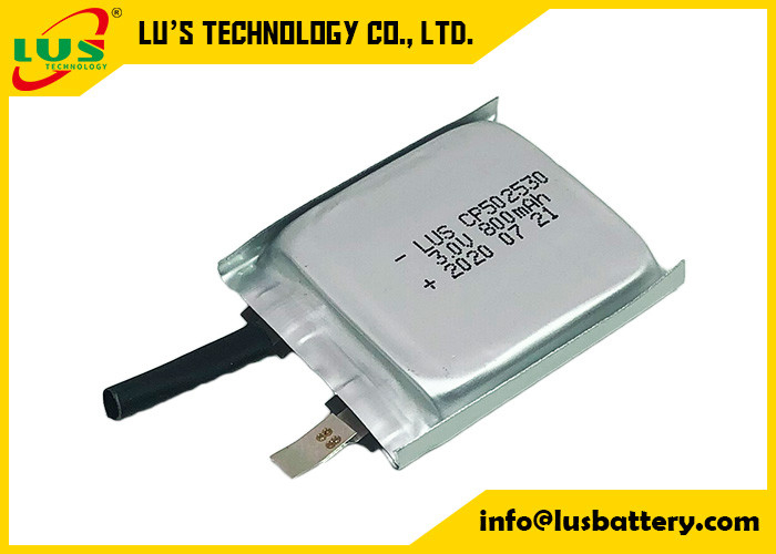 Limno2 litio piano ultra sottile Ion Battery Non Rechargeable Type della batteria CP502530 3V 800mAh
