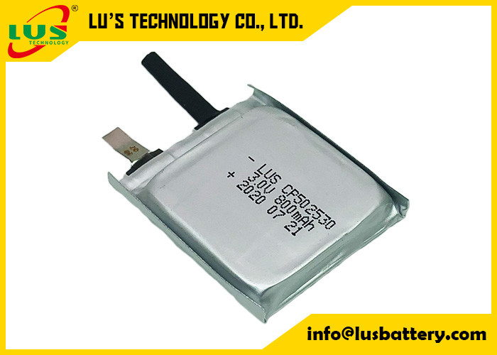 Limno2 litio piano ultra sottile Ion Battery Non Rechargeable Type della batteria CP502530 3V 800mAh