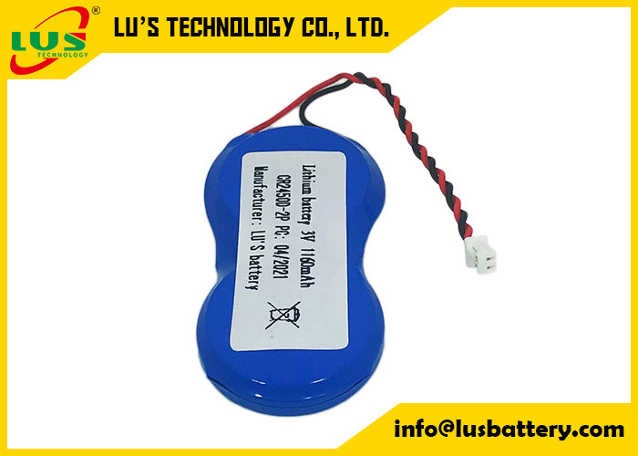 Batteria 3v delle cellule della moneta del connettore CR2450 di SHR-2P per le etichette di scaffale elettroniche di SES Imagotag
