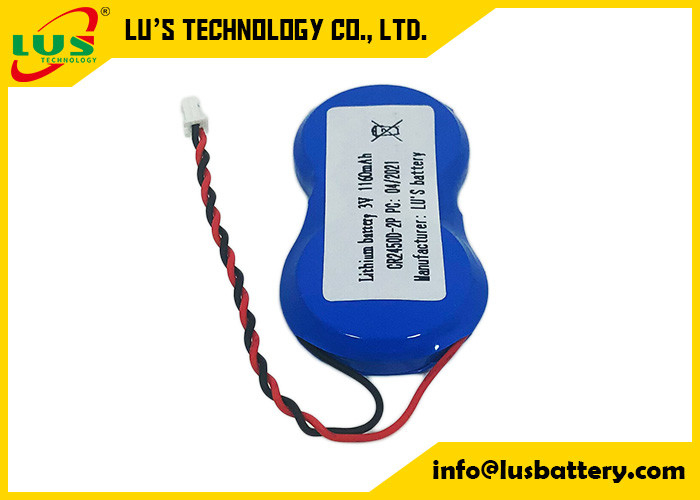 Batteria 3v delle cellule della moneta del connettore CR2450 di SHR-2P per le etichette di scaffale elettroniche di SES Imagotag