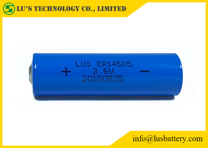 Batteria a spirale del cloruro di tionile del litio della batteria al litio 2400mah delle cellule ER14505 aa 3,6 V