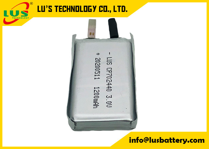 Cellula ultra sottile 3.0V 1500mAh della batteria di CP702440 LiMnO2 per il dispositivo d'ascolto portatile