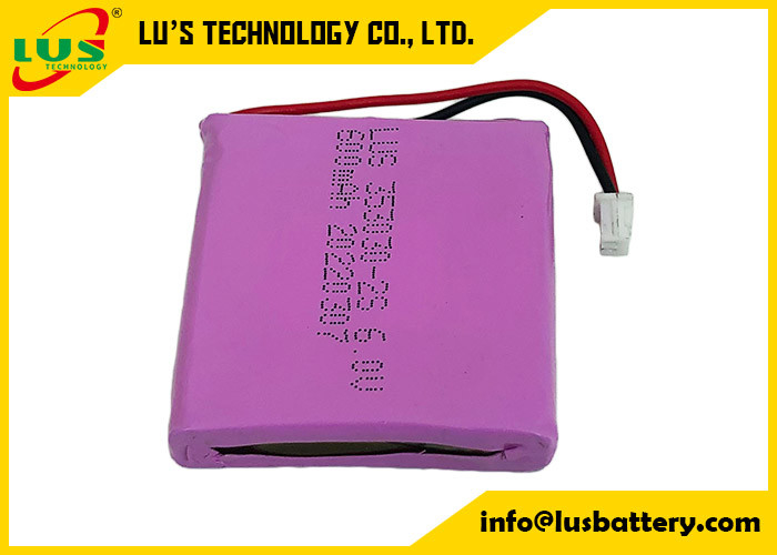 6V LiMnO2 Battery Pack 2S 3V CP353030 600mah batteria ultra sottile al diossido di manganese al litio