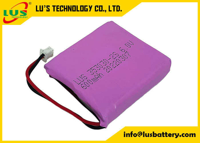 6V LiMnO2 Battery Pack 2S 3V CP353030 600mah batteria ultra sottile al diossido di manganese al litio