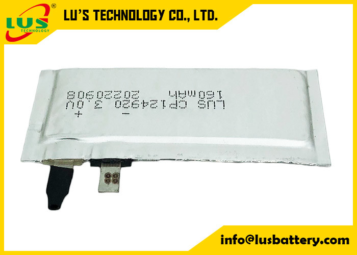 Casco di sicurezza flessibile della batteria al litio 3V 160 Mah Super Thin Cell For di CP124920 LiMnO2