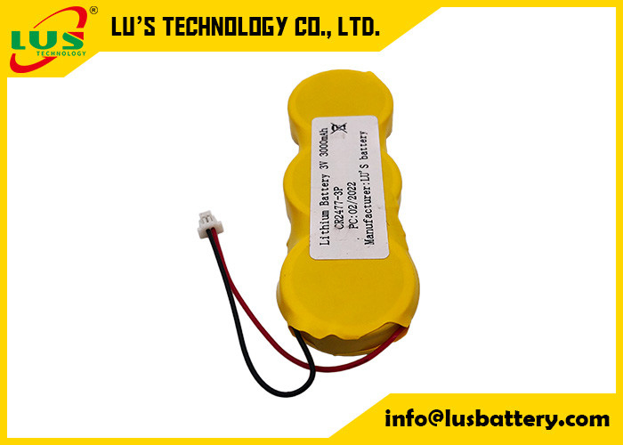 Pacchetto della batteria di volt 3000mah della batteria al litio 3,0 della moneta di CR2477-3P con i terminali su misura