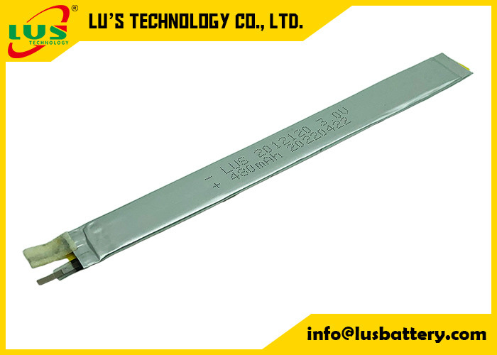 Batteria piana della batteria 3v 480mah Li MnO2 di CP2012120 Lipo per lo scaffale elettronico Lables
