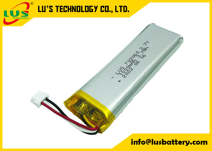 LP702060 Li Ion Polymer Rechargeable Battery 3.7V 1 ah con il PCM per progettazione astuta
