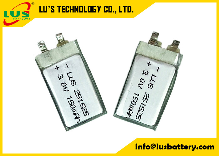 Alta Rate Battery 3.0v 150mah Limno2 sicurezza delle cellule ptc del sacchetto di CP251525 per le applicazioni della carta