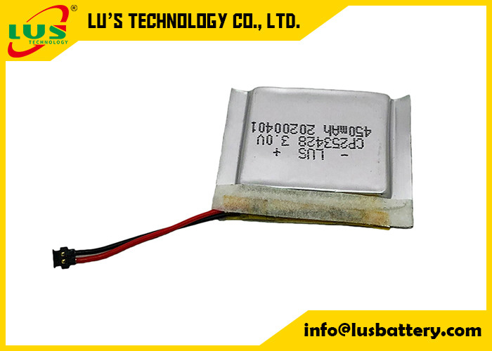 Volt su misura 450mah Li Battery For Tag primario della batteria CP253428 3,0 delle cellule del sacchetto Limno2