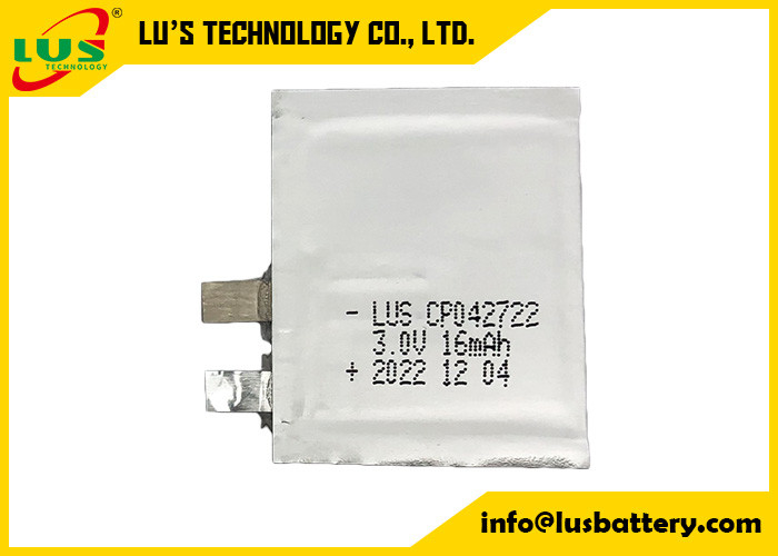 Volt sottile di carta imballato morbido CP042722 CP042922 CP042822 della batteria 3,0 della batteria 16mah di Li MnO2