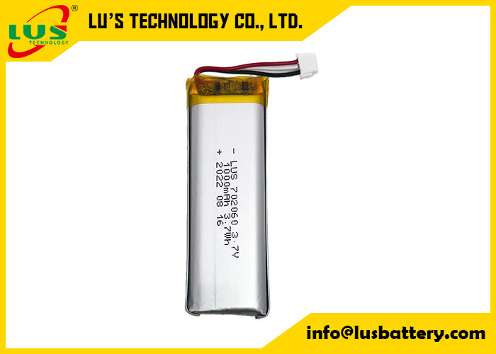Capacità elevata ultra sottile della batteria 3.7V del polimero del litio LP702060 per Mini Printer
