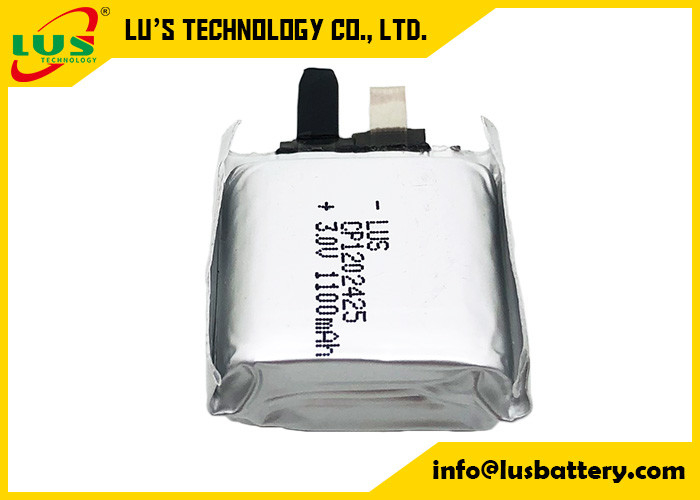 Cellula ultra sottile della batteria 3V 1100mah del manganese del litio del sacchetto CP1202425 per il montaggio del PWB
