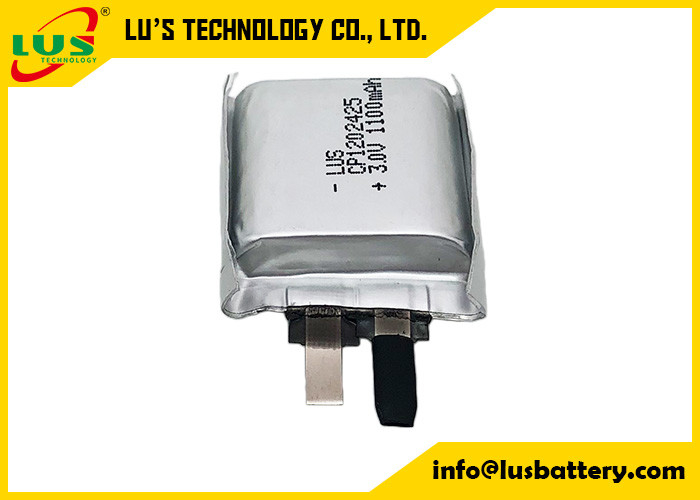 Cellula ultra sottile della batteria 3V 1100mah del manganese del litio del sacchetto CP1202425 per il montaggio del PWB
