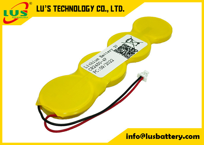 Le batterie del bottone del litio di CR2450 2400mah 3v coniano il pacchetto delle cellule per le etichette astute