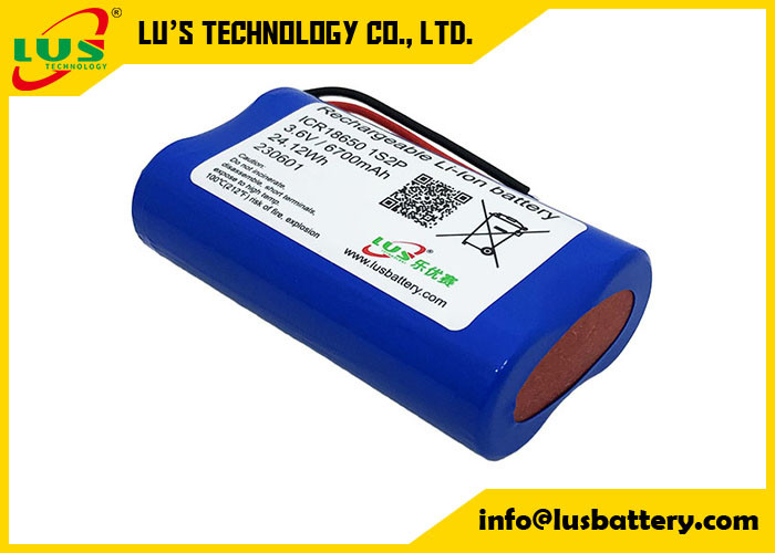 Litio Ion Rechargeable Battery Pack del pacchetto 3.6V 6700mAh della batteria ICR18650 18650 3350mah 6700mah