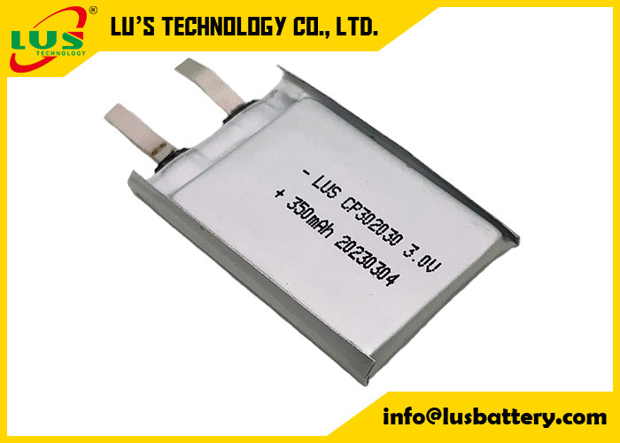 Sostituzione della batteria al litio delle cellule del sacchetto della batteria Cp302030 del diossido del manganese del litio per la cellula 3v 350mah della moneta