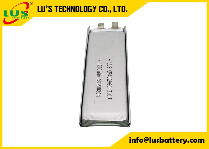 Volt 1200mah delle cellule CP402060 3,0 del sacchetto Limno2 per la batteria di CMOS con 10 anni di durata di prodotto in magazzino