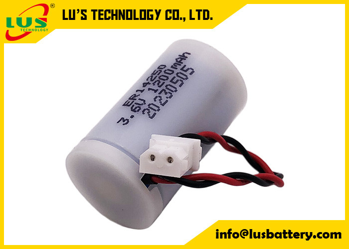 Dimensione Non ricaricabile 3.6V 1200mAh della batteria ER14250 1/2 aa del cloruro di tionile del litio (Li-SOCl2) con il caso impermeabile