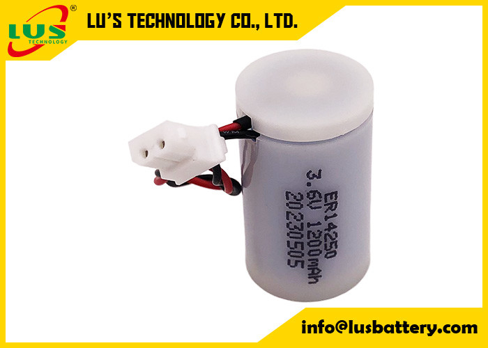 Dimensione Non ricaricabile 3.6V 1200mAh della batteria ER14250 1/2 aa del cloruro di tionile del litio (Li-SOCl2) con il caso impermeabile