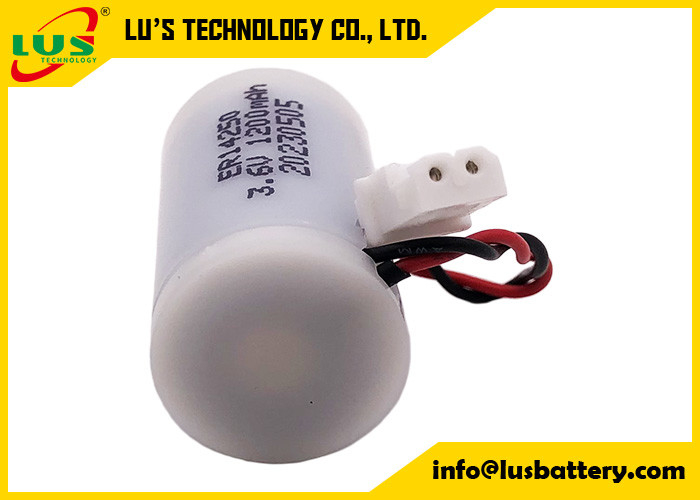 Dimensione Non ricaricabile 3.6V 1200mAh della batteria ER14250 1/2 aa del cloruro di tionile del litio (Li-SOCl2) con il caso impermeabile